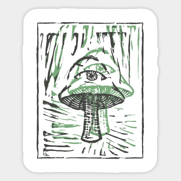 3rd Eye Mushroom Sticker by KandusJohnson